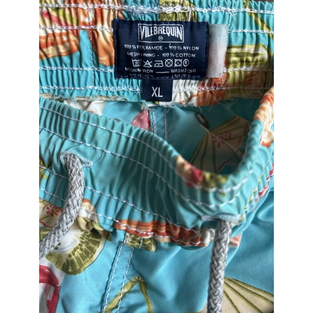 Men's Size XL Vilebrequin Swim Shorts Trunks Drinks/Cocktail's Fruit Unlined